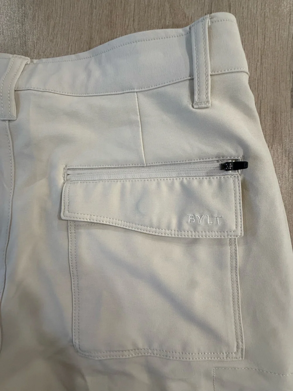 BYLT Premium Basics Kinetic Khaki Tan Short Performance Golf Minimalist S